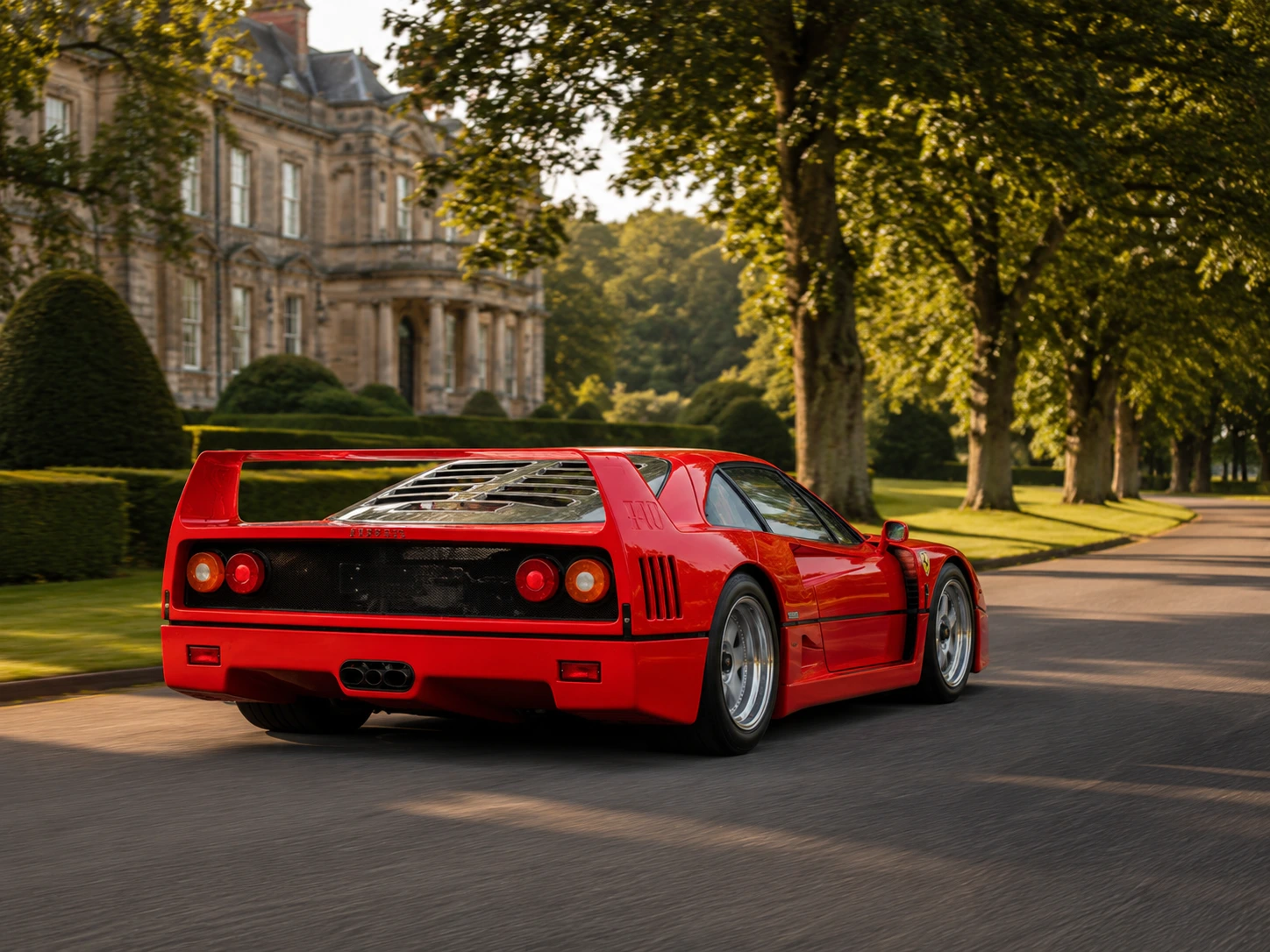 Ferrari F40 rear three-quarter view
